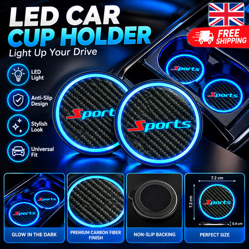 2pcs car cup - car, night