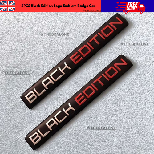 2pcs black edition logo - black,
