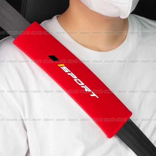 2pcs red car seat belt - red,