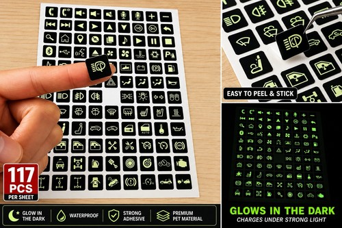 Luminous sticker interior - sticker, car