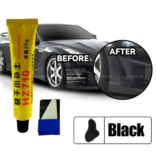 Black car body filler putty - body,