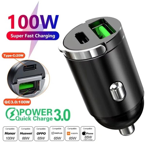 100w usb car phone charger - usb,