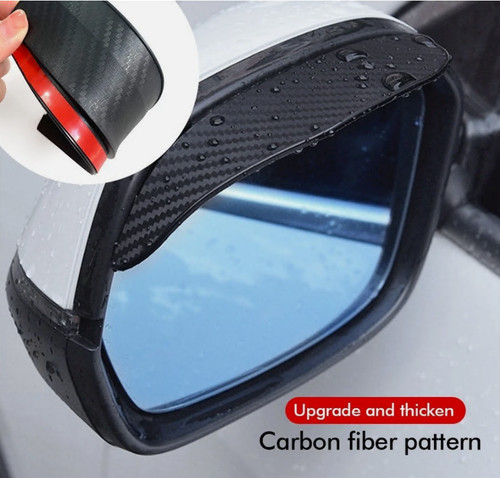 2pc carbon fiber black vehicle - black,